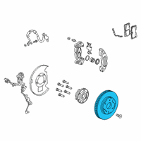 OEM 2020 Chevrolet Silverado 1500 Front Brake Rotor (Coated) Diagram - 13514522