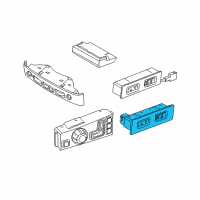 OEM BMW 750i Switch Heater/Head Rest, Right Diagram - 61-31-6-918-421