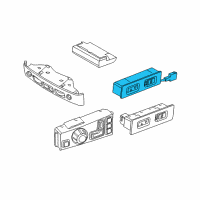 OEM 2002 BMW 745i Switch Heater/Head Rest, Left Diagram - 61-31-6-918-427