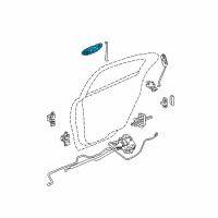 OEM 1999 Chrysler Concorde Handle-Rear Door Exterior Diagram - LF04MS4AE