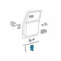 OEM 2003 Cadillac Escalade EXT Latch Diagram - 15110650