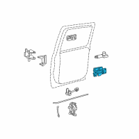 OEM GMC Sierra 2500 HD Handle Asm-Rear Side Door Inside Diagram - 15029904