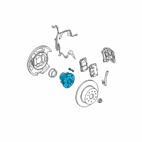 OEM 2010 Lexus IS250 Rear Axle Hub & Bearing Assembly, Left Diagram - 42410-30021