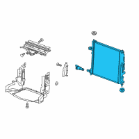 OEM Cadillac CTS Radiator Diagram - 22990687