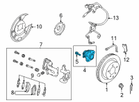 OEM 2021 Nissan Rogue Hub Assembly-Rear Axle Diagram - 43202-6RR1A