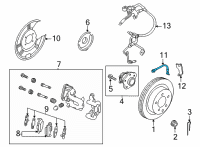 OEM Nissan Rogue Hose Assy-Brake, Rear Diagram - 46210-6RS0D