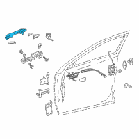 OEM 2018 Lexus RC350 Front Door Outside Handle Assembly, Left Diagram - 69220-48070-B1