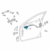 OEM 2017 Lexus NX200t Front Door Inside Handle Sub-Assembly, Right Diagram - 69270-78010-A1