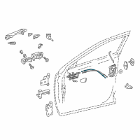 OEM Lexus NX300 Cable Assembly, Front Door Diagram - 69750-78011