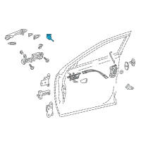 OEM Lexus NX200t Door Lock Cylinder & Key Set, Left Diagram - 69052-78011