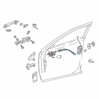 OEM Lexus NX300 Cable Assembly, Front Door Diagram - 69710-78010