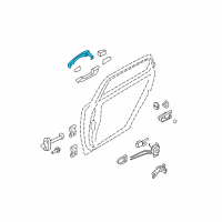 OEM 2006 Hyundai Azera Door Handle Assembly, Exterior Diagram - 82651-3L000