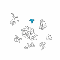 OEM 2003 Honda Civic Bracket, Engine Side Mounting Diagram - 11910-PNA-000