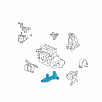 OEM 2002 Honda Civic Bracket, Transmission Mounting Diagram - 50825-S7C-000