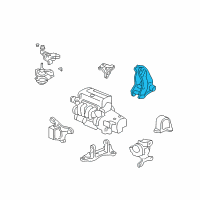 OEM 2005 Honda Civic Bracket, RR. Engine Mounting Diagram - 50827-S6M-J00