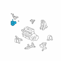 OEM 2003 Honda Civic Rubber, Engine Side Mounting Diagram - 50821-S6M-013