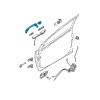 OEM 2007 Nissan Quest Outside Handle Assembly, Right Diagram - 82606-ZM90A