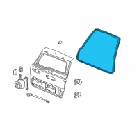 OEM Honda CR-V Weatherstrip, Tailgate Diagram - 74440-S9A-003