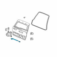 OEM 2002 Honda CR-V Stay Assembly, Tailgate Open Diagram - 74825-S9A-003