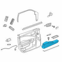 OEM Chrysler Front Door Trim Armrest Diagram - 1WK37DX9AB