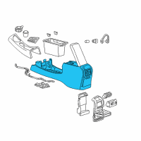 OEM 2002 Ford Explorer Sport Console Panel Diagram - 1L2Z-98045A36-BAC