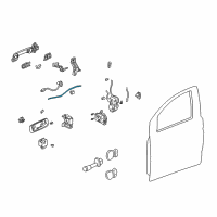 OEM 2001 Acura MDX Rod, Right Front Inside Handle Diagram - 72131-S3V-A01