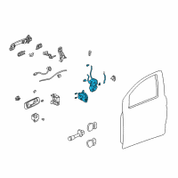 OEM 2002 Acura MDX Lock Assembly, Left Front Door Power Diagram - 72150-S3V-A01