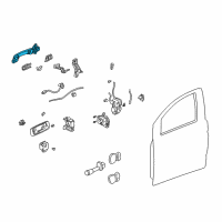 OEM 2002 Acura MDX Handle Assembly, Left Front Door (Outer) Diagram - 72180-S3V-A02