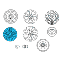 OEM 2021 Toyota RAV4 Wheel, Alloy Diagram - 4261A-42130