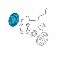 OEM Chevrolet Silverado 2500 HD Classic Plate Asm-Rear Brake Backing Diagram - 15911567