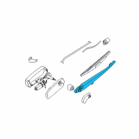 OEM 2012 Nissan Pathfinder Rear Window Wiper Arm Assembly Diagram - 28781-EA500