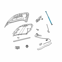 OEM 2008 Dodge Dakota Hood Rod Diagram - 55359726AC