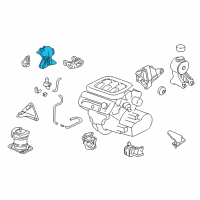 OEM Honda Odyssey Rubber Assy., Engine Side Mounting Diagram - 50820-S0X-A01
