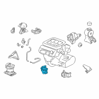 OEM 2002 Honda Odyssey Bracket, Engine Mounting Diagram - 11910-P8C-A00