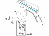 OEM Ford Bronco RUN - DOOR GLASS Diagram - M2DZ-9821596-B