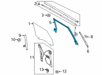 OEM Ford Bronco RUN - DOOR GLASS Diagram - M2DZ-9821596-A