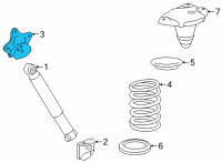 OEM 2021 Toyota Sienna Shock Upper Bracket Diagram - 48516-08020