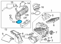 OEM 2022 Hyundai Palisade Clamp-Hose Diagram - 14716-09700