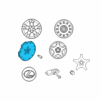 OEM 2007 Lexus SC430 Cap, Wheel Diagram - 42603-24240