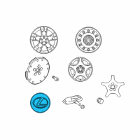 OEM Lexus SC430 Ornament Sub-Assy, Wheel Hub Diagram - 42603-24360