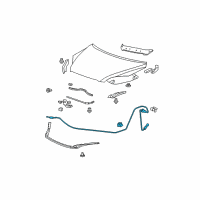 OEM Honda Wire Assembly, Hood Diagram - 74130-SWA-A01