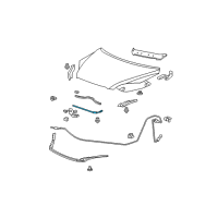 OEM 2008 Honda CR-V Stay, Hood Opener Diagram - 74145-SWA-A00