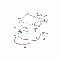 OEM 2007 Honda CR-V Lock Assembly, Hood Diagram - 74120-SWA-A11