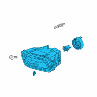 OEM 2002 Acura RL Foglight Unit, Passenger Side Diagram - 33901-SZ3-A01