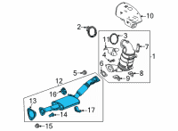 OEM 2021 Chevrolet Trailblazer Muffler & Pipe Assembly Diagram - 60004748