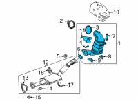 OEM 2021 Chevrolet Trailblazer Catalytic Converter Diagram - 12705331