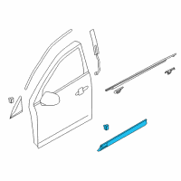 OEM Lincoln Side Molding Diagram - AE9Z-7420879-AA
