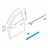 OEM 2011 Lincoln MKT Side Molding Diagram - AE9Z-7420879-A