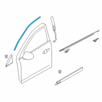 OEM 2010 Lincoln MKT Window Molding Diagram - AE9Z-7420551-A