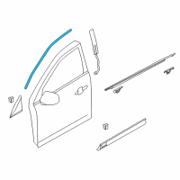 OEM 2017 Lincoln MKT Window Molding Diagram - AE9Z-7420551-A